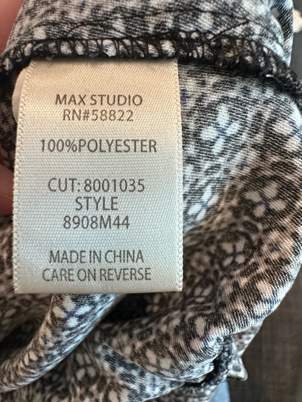Max Studio Black & White Geometric Spot Print V-Neck Tie Waist Jumpsuit M - Picture 7 of 7
